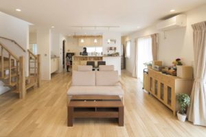 取手市の注文住宅・新築一戸建てのリビングダイニング