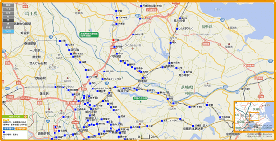 国土交通省「土地総合情報システム（茨城県取手市を選択した場合の画像）」