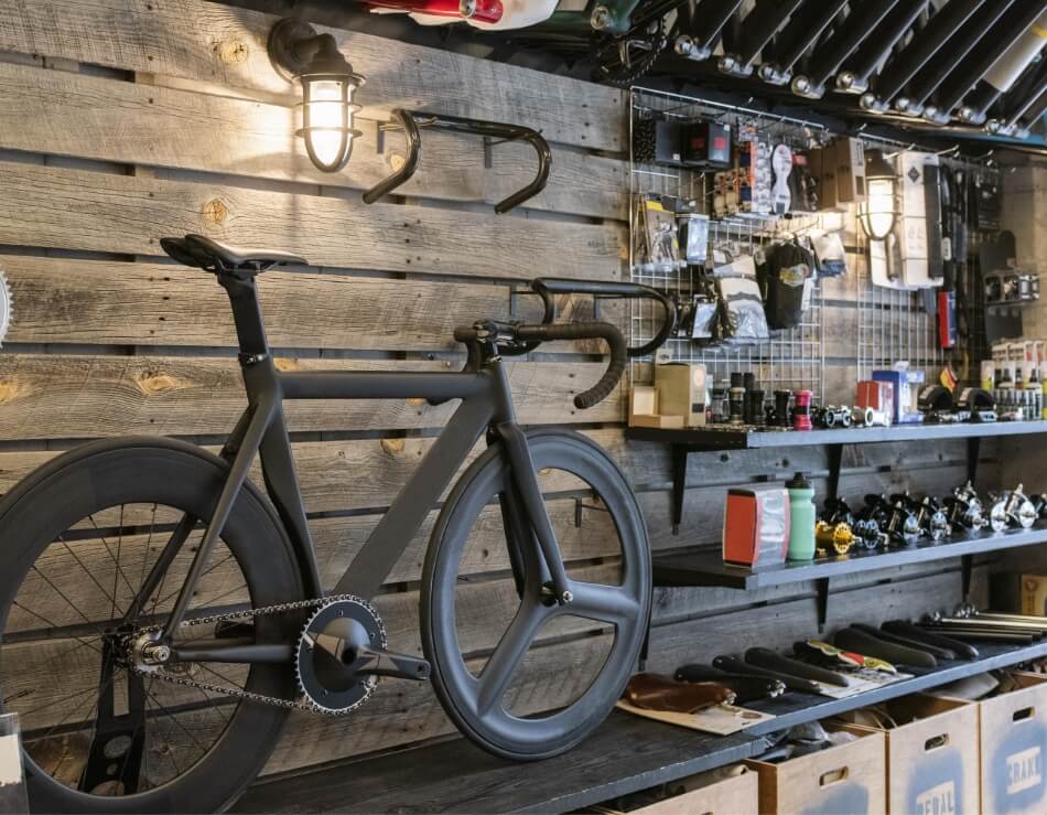 バイクや自転車のディスプレイ