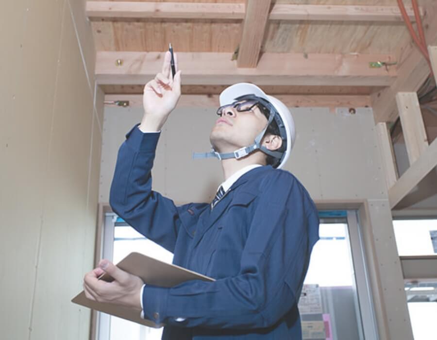 つくばみらい市の自然素材の家の建築中の品質検査